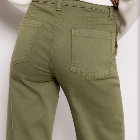 Kut from the Kloth Green Flare Wide Leg Utility Pants, Size 4 - Picture 5 of 6